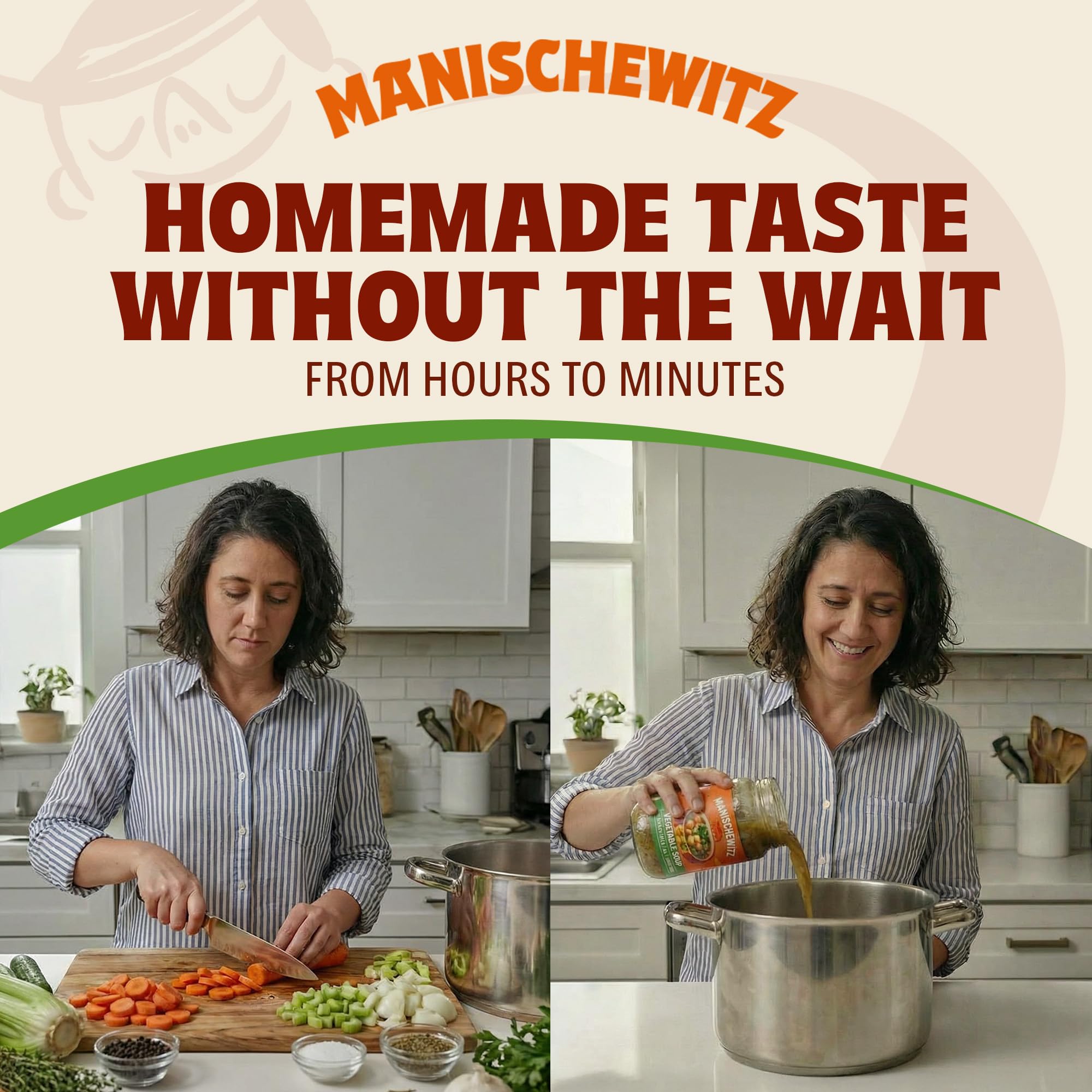 Manischewitz Vegetable Soup, 24 oz (4 Pack) | Homemade Taste | No Artificial Flavors or Preservatives | Ready to Serve | Made with Real Vegetables - Image 6